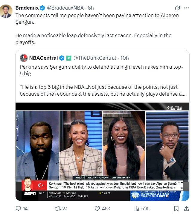 pg游戏官网登录入口-帕金斯称申京存前五中锋潜质！字母直言天空才是极限 火记晒数据力挺